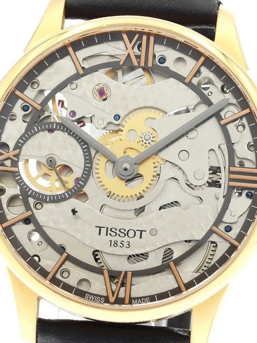TISSOT T-Classic Shuman de Tourel T099405A skeleton Hand Winding Men's_905494